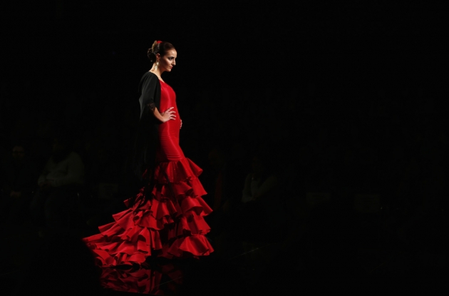 Modna revija flamenko haljina na 20.Međunarodnom flamenko modnom šou u Sevilji...