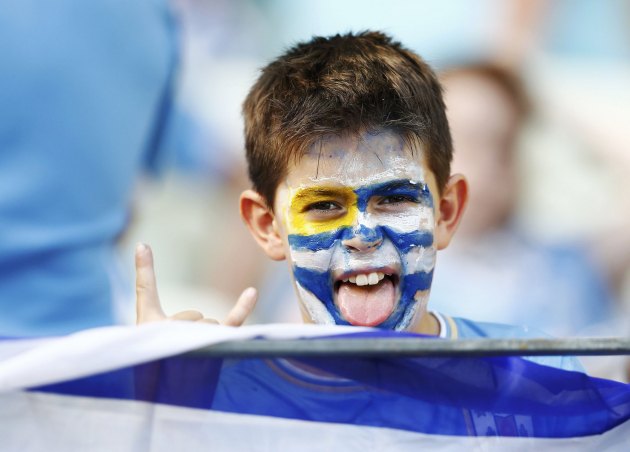 Navijač Urugvaja pred utakmicu svoje reprezentacije..