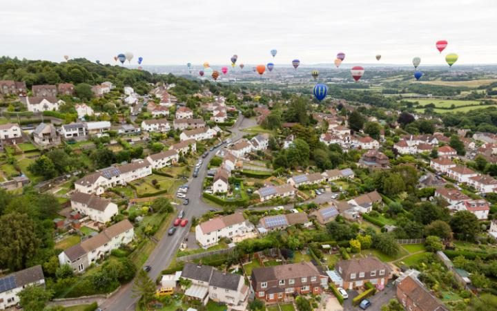 Baloni iznad dijela Bristola