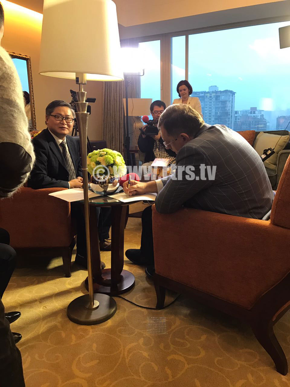 Milorad Dodik i Јang Šiming, zamjenik direktora javnog kanala "Suchuan Radio and TV"