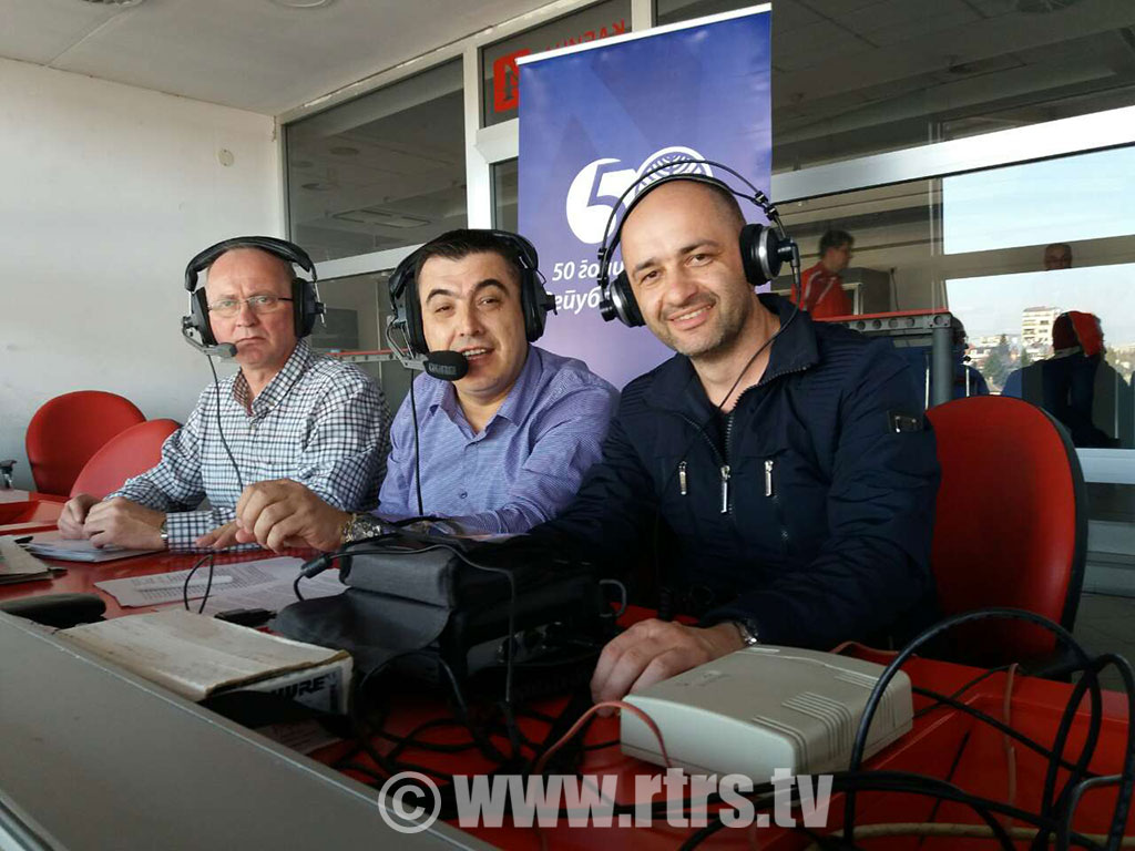 Naši komentatori Slobodan Babić, Slađan Јeremić i tonac Draško Vrhovac (s lijeva na desno)...