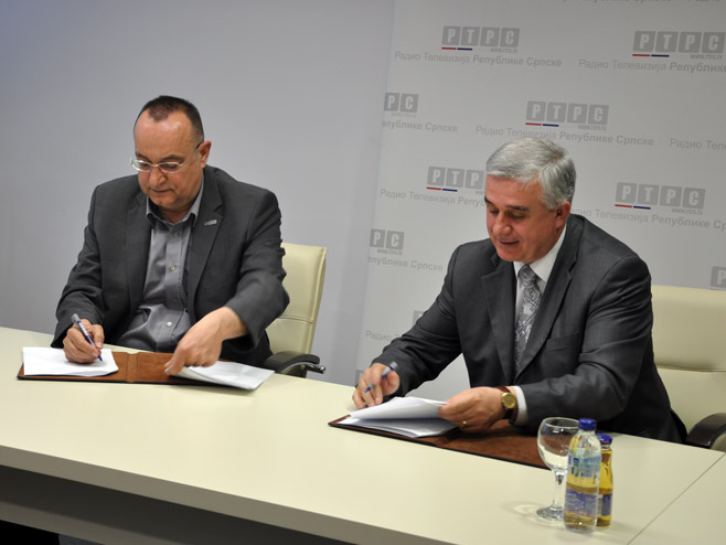 Potpisivanje Sporazuma o saradnji RTRS-a sa Fudbalskim savezom RS - Foto: RTRS
