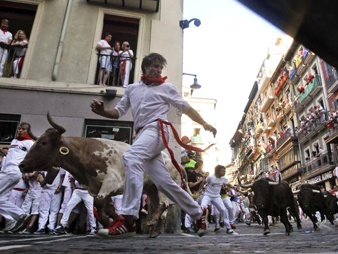 Pamplona: Trka sa bikovima - Foto: Beta/AP