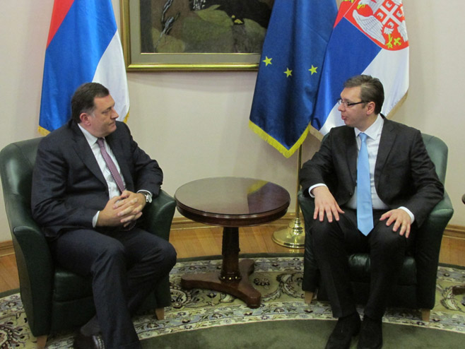 Milorad Dodik i Aleksandar Vučić (Arhiv) - Foto: SRNA