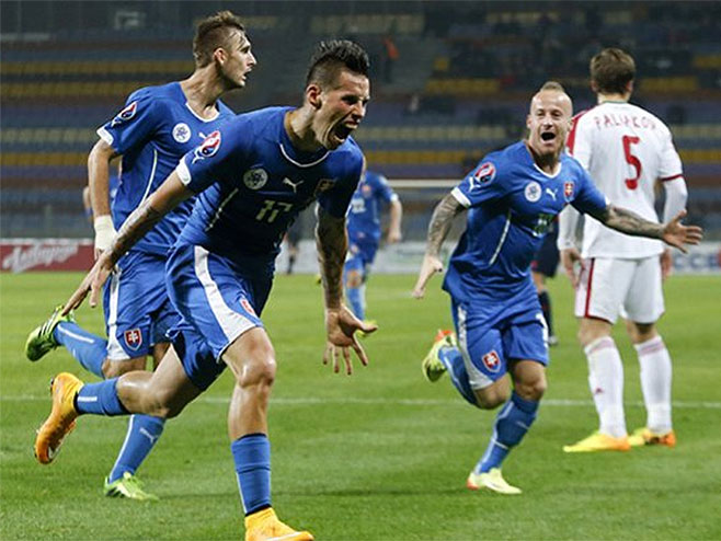 Radost slovačkih igrača.. - Foto: REUTERS