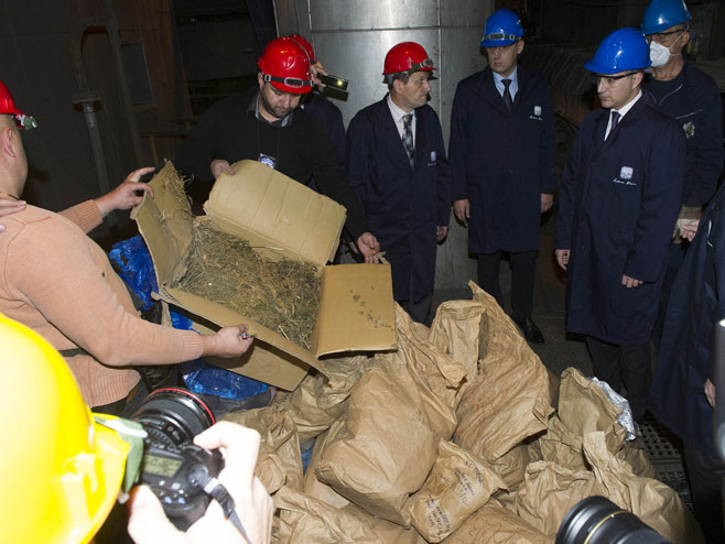 Sapaljivanje droge u Termoelektrani "Obrenovac" - Foto: SRNA