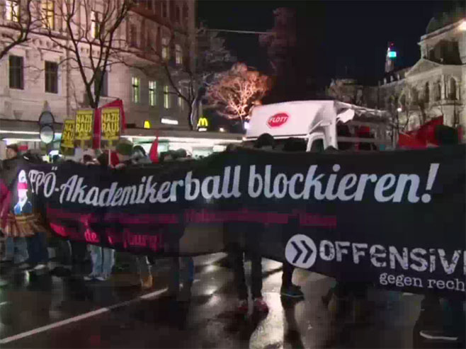 Beč: Demonstracije protiv desničarskog bala - Foto: Screenshot