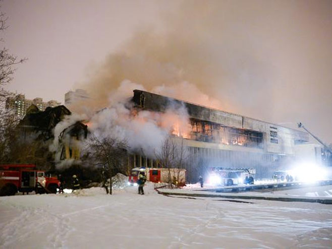 Požar u biblioteci u Moskvi - Foto: Beta/AP