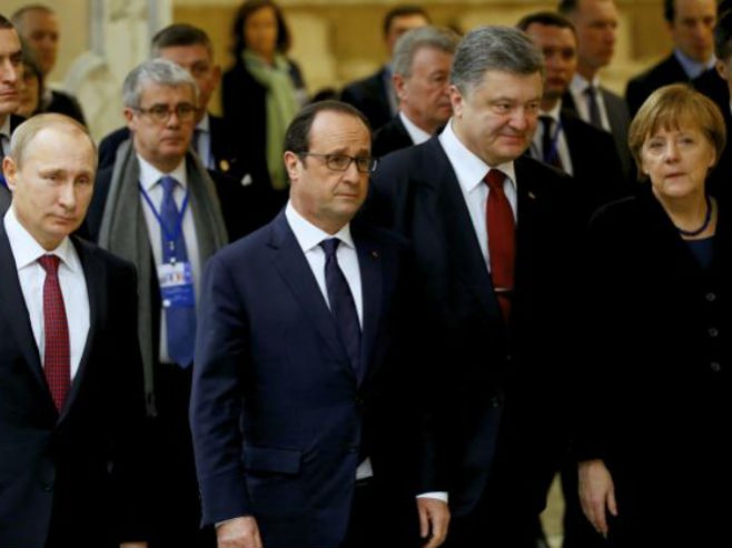 Minsk: Putin, Oland, Porošenko i Merkel (arhiva) - Foto: AP
