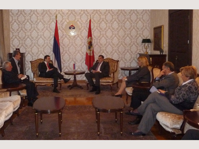 Predsjednik RS Milorad Dodik sa delegacijom Bugarske SP - Foto: SRNA