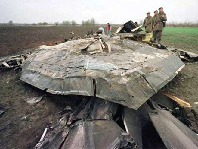 Ostaci F117 kod Buđanovaca - Foto: RTS