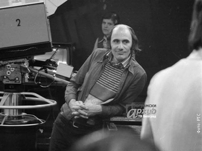 Petar Nedeljković na snimanju TV filma "Drveni sanduk Tomasa Vulfa", 1973. - Foto: RTS