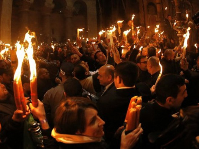 Јerusalim: Zapaljen Sveti oganj - Foto: AFP