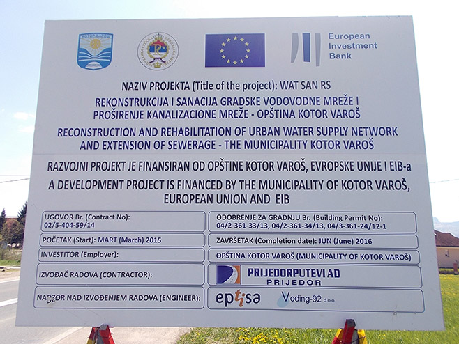 Kotor Varoš - Projekat sanacije vodovodne mreže - Foto: SRNA