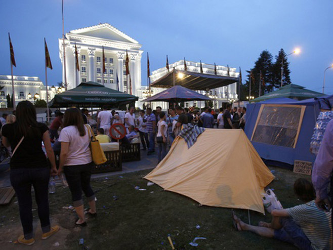 Makedonija protesti - Foto: AFP