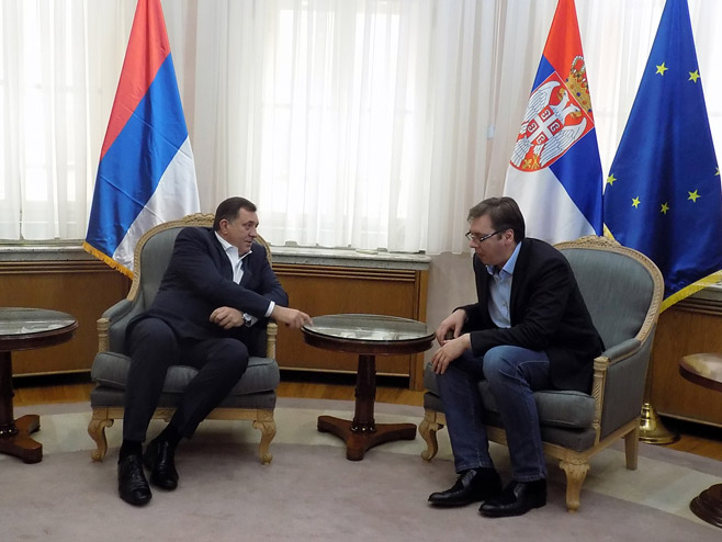 Sastanak - Milorad Dodik i Aleksandar Vučić (arhiv) - Foto: SRNA