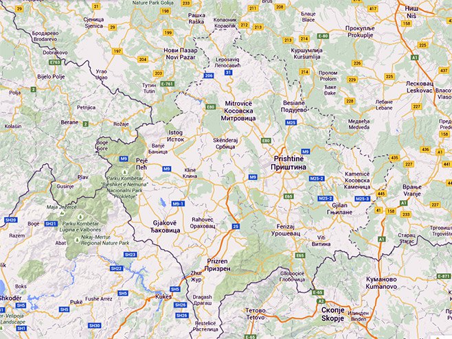 Kosovo (Foto: maps.google.ba) - 