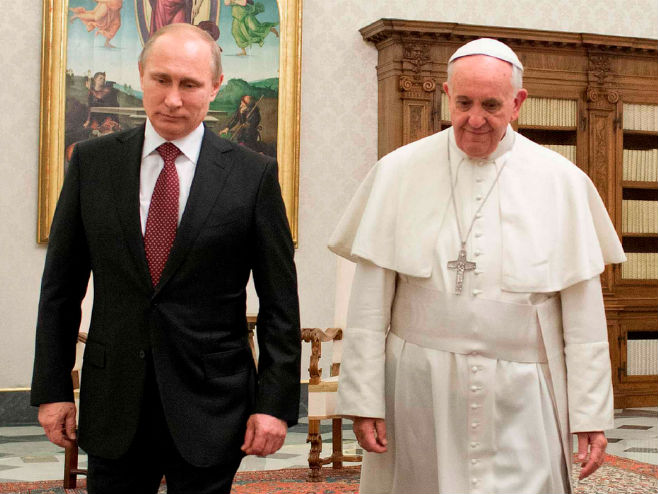 Putin i papa Franjo (photo: Twitter @Crux, arhiv) - 