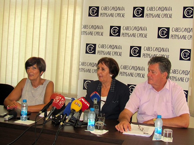 Banjaluka-Sindikat - konferencija za novinare - Foto: SRNA