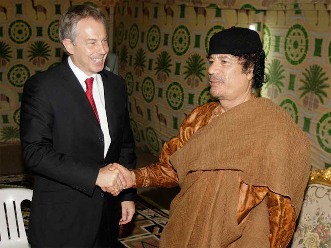 Toni Bler i Muamer el Gadafi (arhiv) - Foto: AFP/Getty images