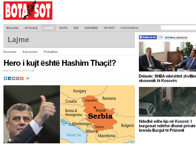 Bota sot: Čiji je heroj Hašim Tači? - Foto: Screenshot