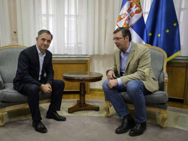 Milorad Pupovac i Aleksandar Vučić - Foto: TANЈUG