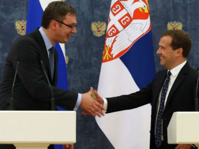 Sastanak Vučić - Medvedev (arhiv) - Foto: Itar-tass