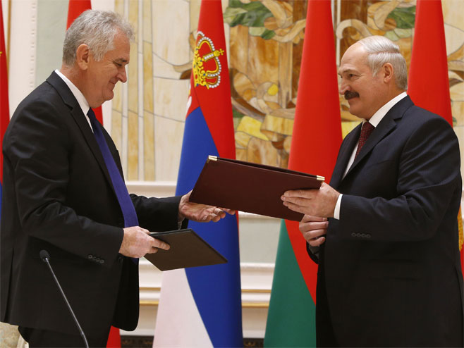 Tomislav Nikolić i Aleksandar Lukašenko - Foto: AP