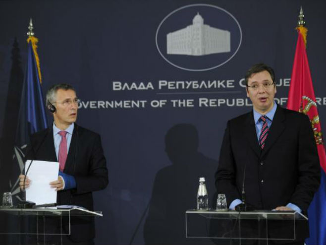Stoltenberg i Vučić - Foto: TANЈUG