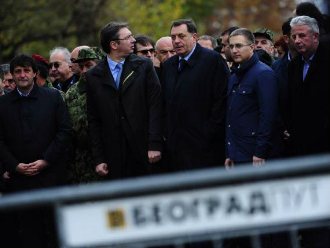 Dodik i Vučić na antiterostičkoj vježbi u Beogradu - Foto: TANЈUG
