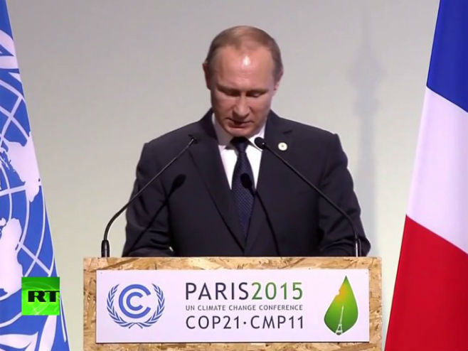 Putin na samitu o klimi - Foto: Screenshot