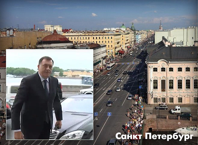 Milorad Dodik u Sankt Peterburgu (ilustracija: RTRS) - 