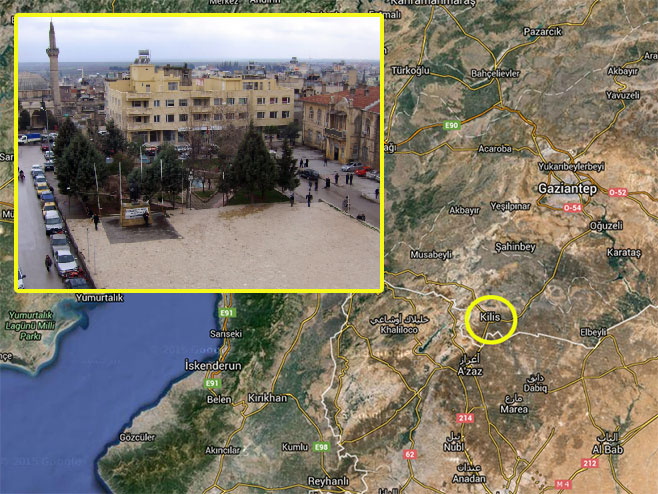 Eksplozija u turskoj provinciji Kilis (Foto: maps/msabuncuoglu) - 