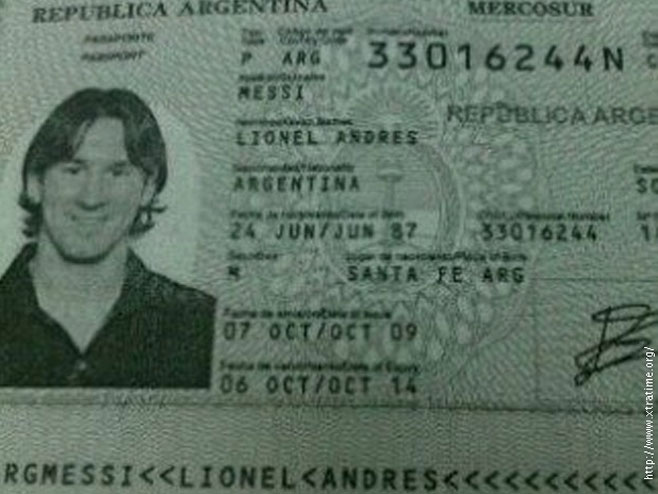 Slika Mesijevog pasoša - Foto: RTS