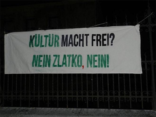 Hasanbegoviću ostavili poruku(foto:Facebook/Antifa Zagreb) - 