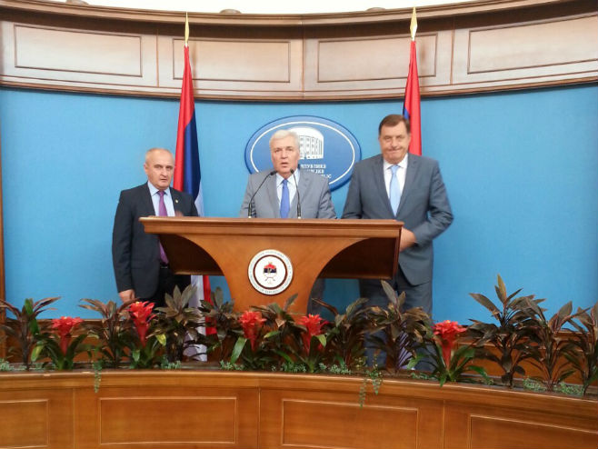 Dodik, Pavić i Đokić - Foto: RTRS