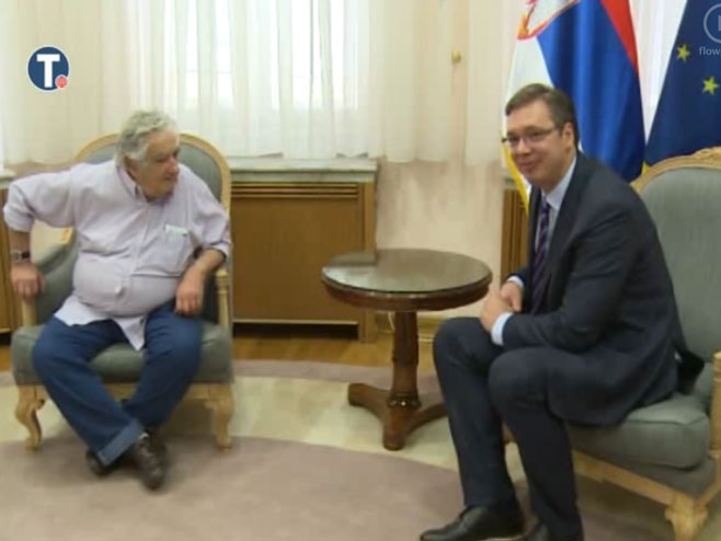 Hose Muhika i Aleskandar Vučić - Foto: TANЈUG