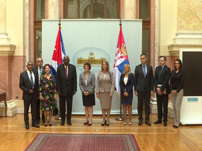 Gojković sa delegacijom Narodne skupštine Kube - Foto: TANЈUG