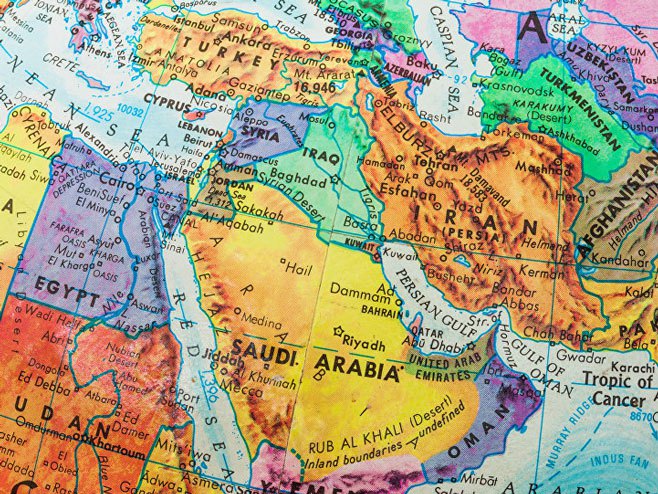 Karta Bliskog istoka i Persijskog zaliva (Foto: Fotolia/Peyman Kaiedi) - 
