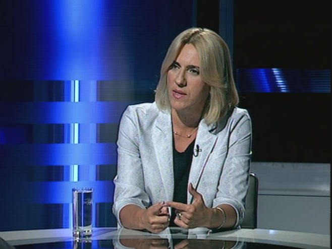 Željka Cvijanović u emisiji "Telering" - Foto: RTRS