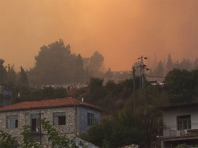 Požar u Ulcinju (Foto:vijesti.me/Samir Adrović - 