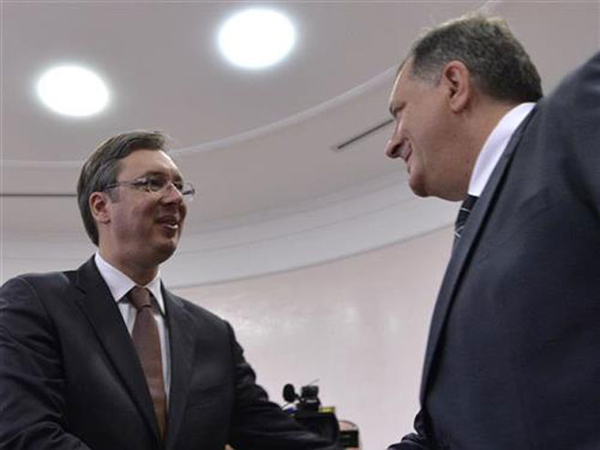 Sastanak: Dodik - Vučić (Arhiv) - Foto: RTRS
