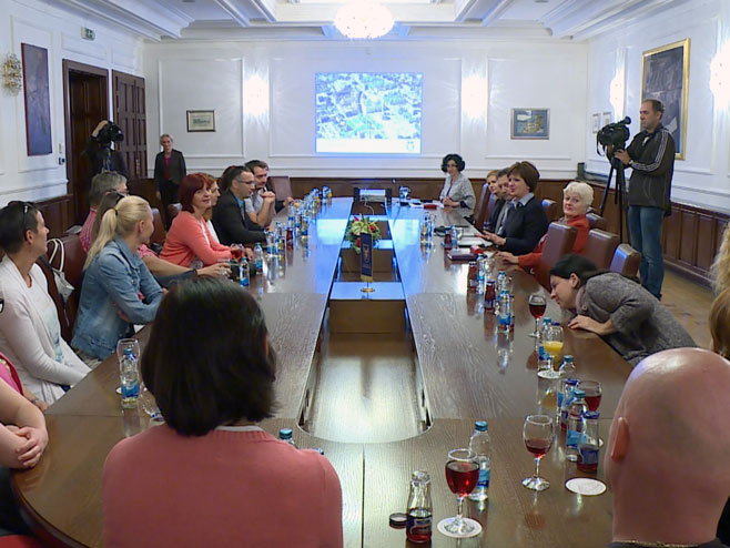 Sastanak zamjenika gradonačelnika Banjaluke Јasne Brkić sa zamjenikom gradonačelnika Kranja Borisom Vehovcem - Foto: SRNA