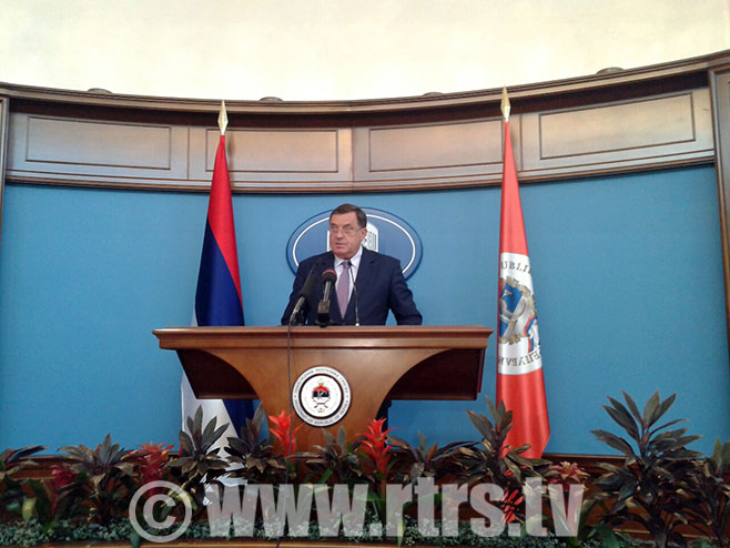 Pres konferencija predsjednika Republike Srpske Milorada Dodika - Foto: RTRS