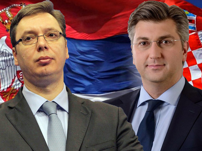 Vučić - Plenković - Foto: RTRS
