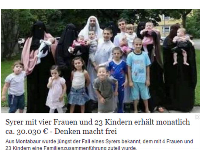 Izbjeglica iz Sirije sa četiri žene i 23 djece - Foto: Screenshot