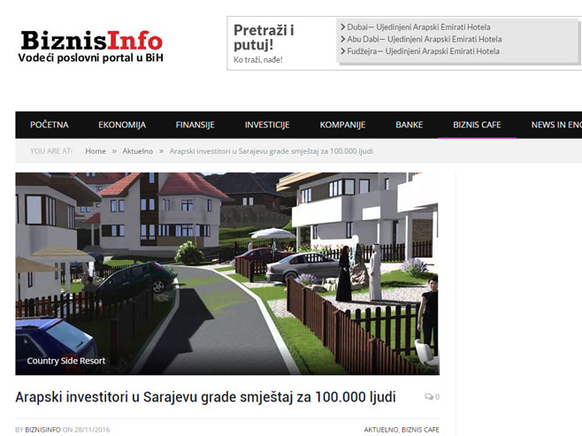 Arapski investitori u Sarajevu grade smještaj za 100.000 ljudi (foto: www.biznisinfo.ba) - 