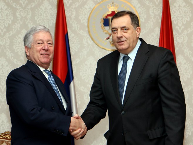 Princ Aleksandar Karađorđević i Milorad Dodik - Foto: RTRS
