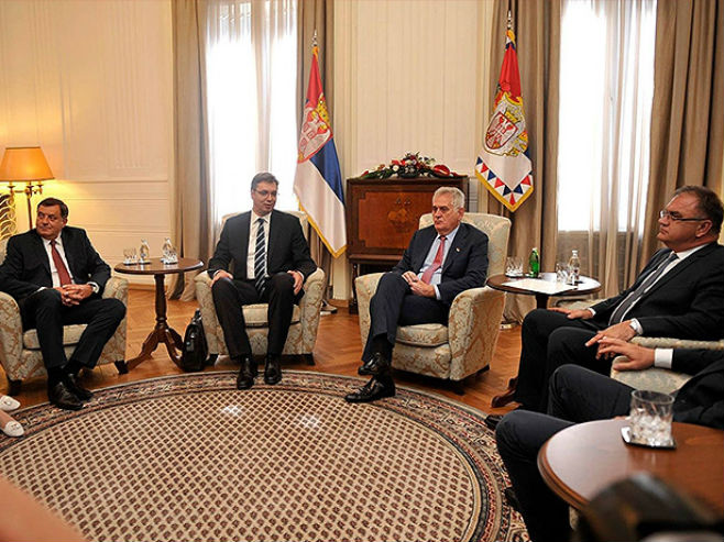 Milorad Dodik, Aleksandar Vučić, Tomislav Nikolić i Mladen Ivanić (Foto: Radio Slobodna Evropa) - 