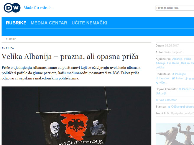 Dojče vele: Velika Albanija – prazna ali opasna priča - Foto: Screenshot